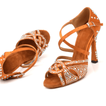 Tan diamonds latin dancing shoes gold coast