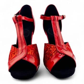 red womens ballroom dance shoes