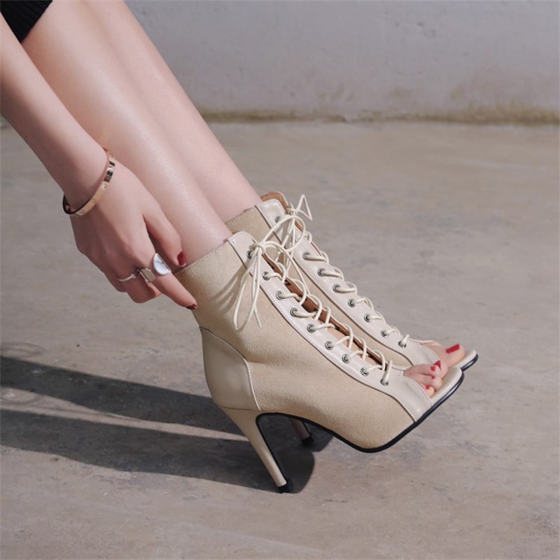 light brown women's dance boots