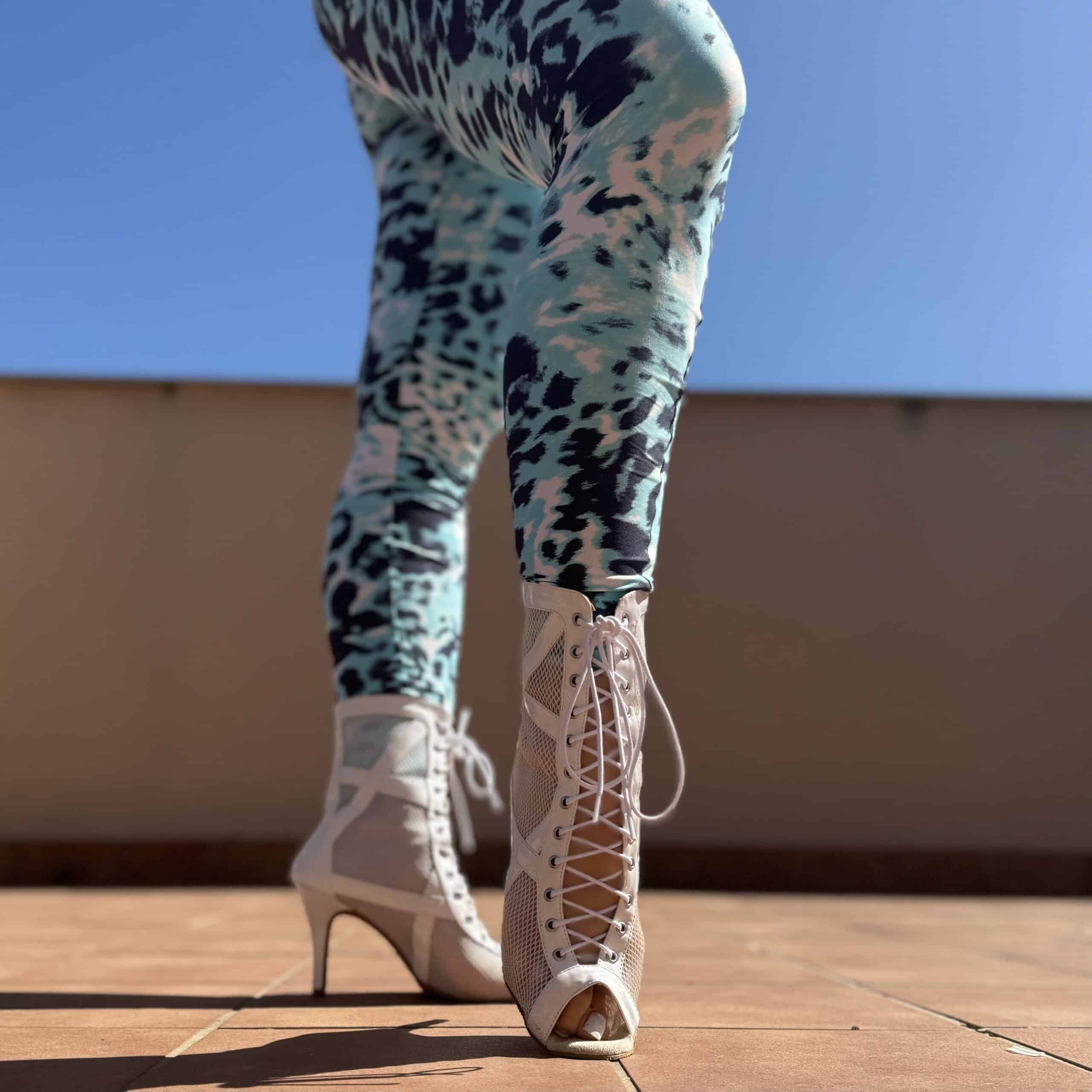 white heeled boots for latin bachata dance