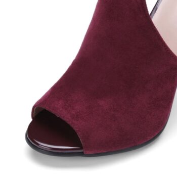 Burgundy suede heels