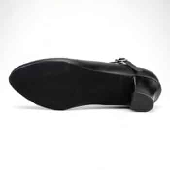 Chaussures noires à talons cubains pour le ballet et le rock n roll 1 suede sole dance shoes