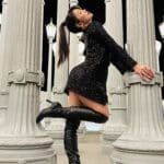 womens knee high leather boots for dancing