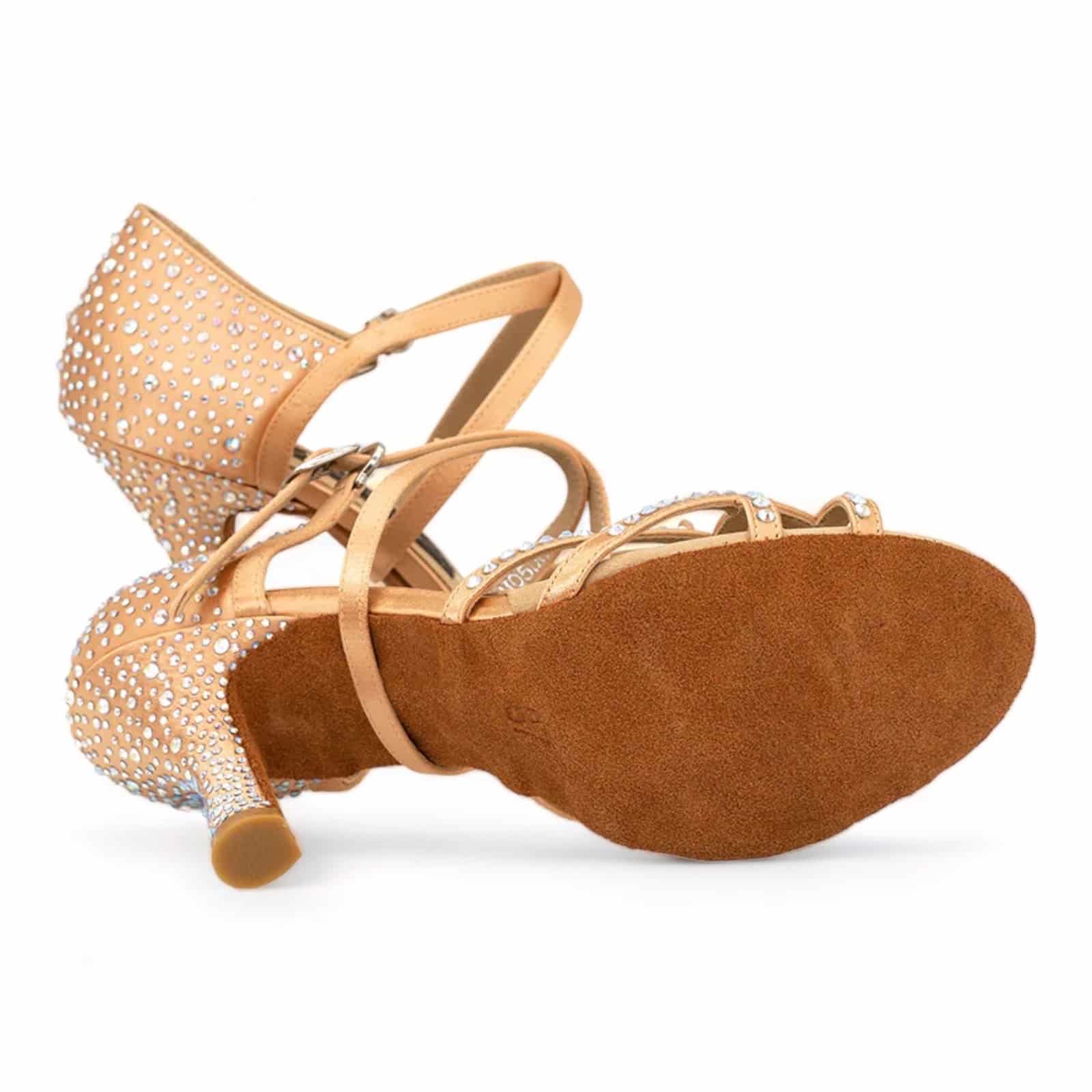 salsa tan heel dance shoes