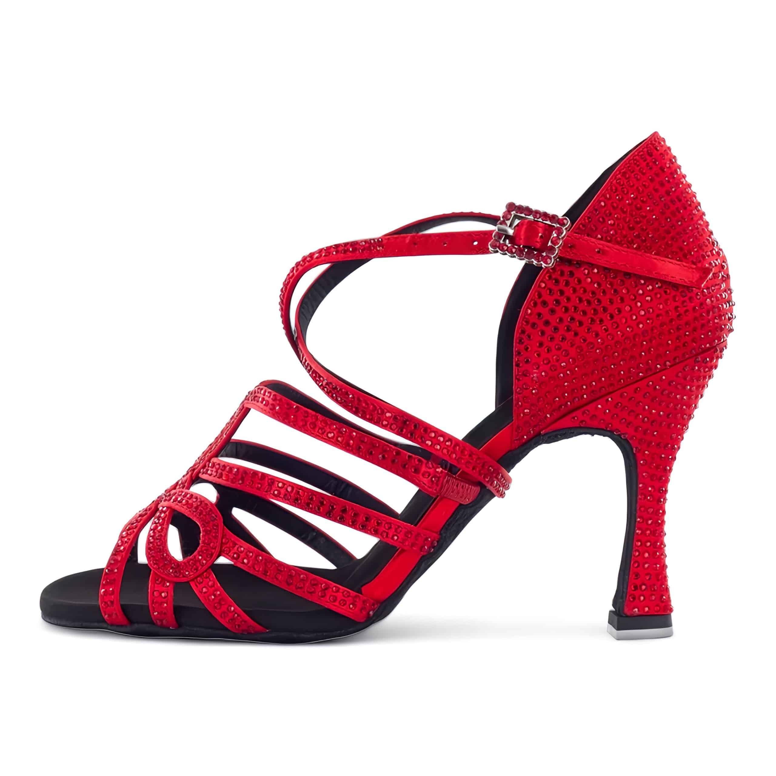 Red dancer heels and red dance heels for latin ballroom