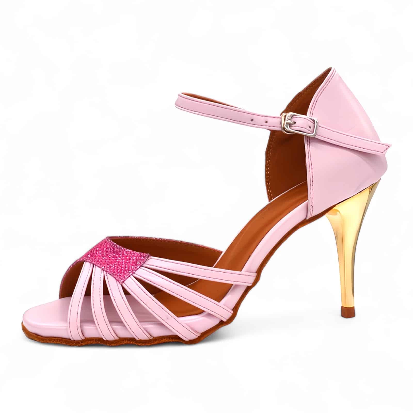 women pink latin dance shoes