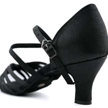 Ankle Strap black low heels latin dance shoes