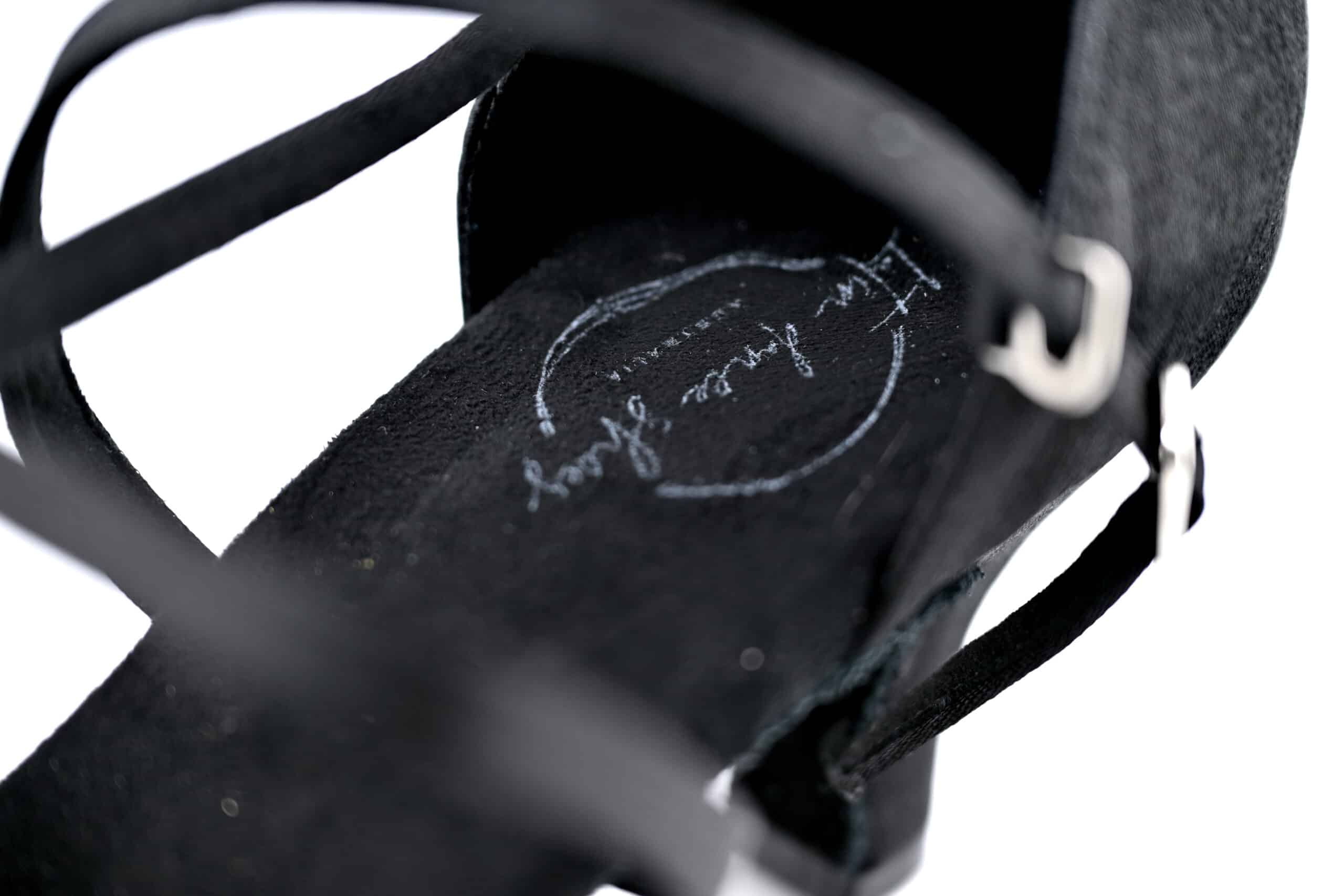 Black Salsa Shoes ankle strap from Latin Dance Shoes Australia