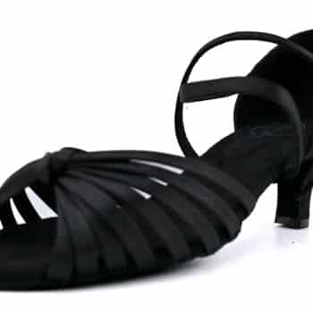 Salsa black ankle strap dancing shoes